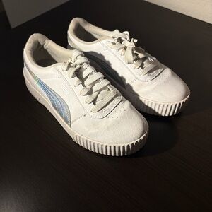 Puma White Sneakers with Iridescent Formstrip